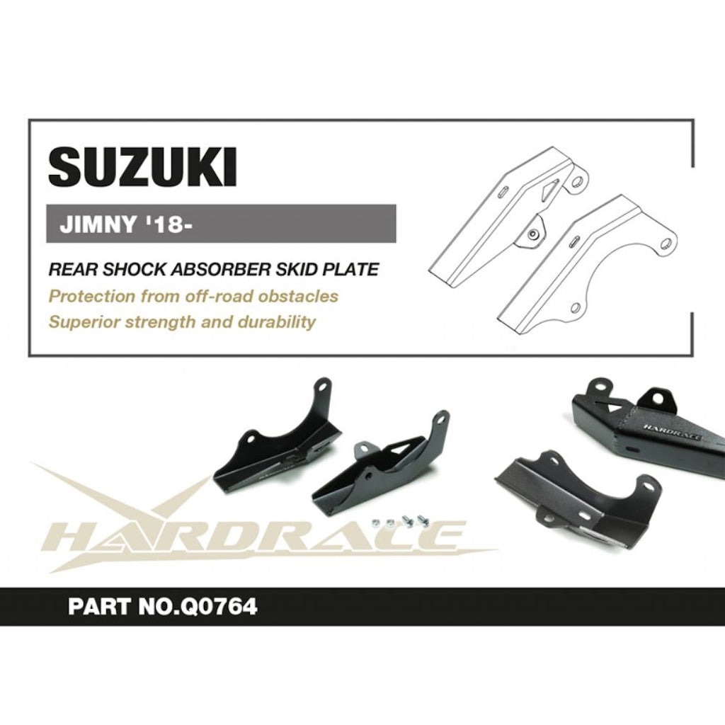 HARDRACE Rear Shock Absorber Skid Guards for Suzuki Jimny (2018+)